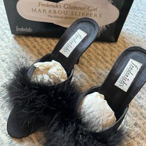 Fredericks glamour girl, marabou slippers